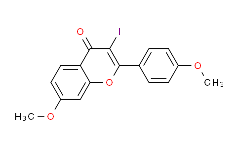 CAS No. 82517-07-5, 3-Iodo-7-methoxy-2-(4-methoxyphenyl)-4H-chromen-4-one