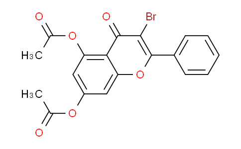 CAS No. 827346-54-3, 3-Bromo-4-oxo-2-phenyl-4H-chromene-5,7-diyl diacetate