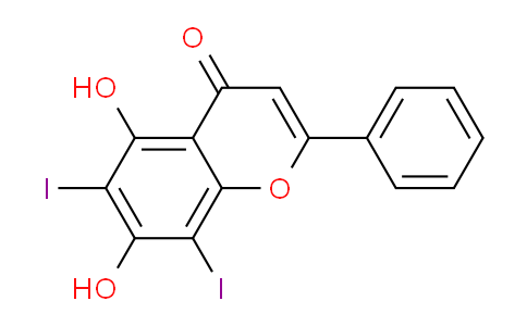 CAS No. 4252-99-7, 5,7-Dihydroxy-6,8-diiodo-2-phenyl-4H-chromen-4-one