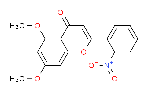 CAS No. 63487-12-7, 5,7-Dimethoxy-2-(2-nitrophenyl)-4H-chromen-4-one