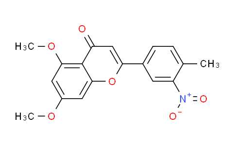 CAS No. 921942-59-8, 5,7-Dimethoxy-2-(4-methyl-3-nitrophenyl)-4H-chromen-4-one