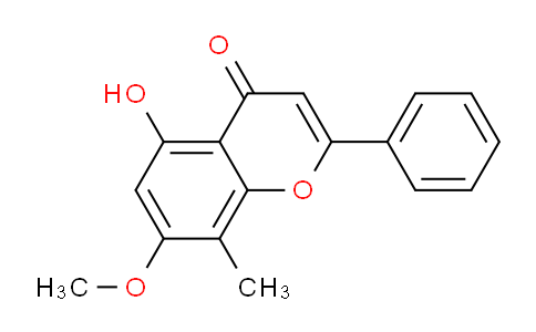 CAS No. 14004-48-9, 5-Hydroxy-7-methoxy-8-methyl-2-phenyl-4H-chromen-4-one
