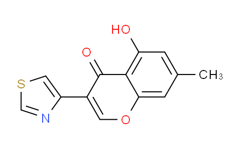 CAS No. 66780-38-9, 5-Hydroxy-7-methyl-3-(thiazol-4-yl)-4H-chromen-4-one