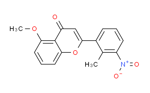 CAS No. 921942-55-4, 5-Methoxy-2-(2-methyl-3-nitrophenyl)-4H-chromen-4-one