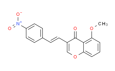 CAS No. 652968-76-8, (E)-5-Methoxy-3-(4-nitrostyryl)-4H-chromen-4-one