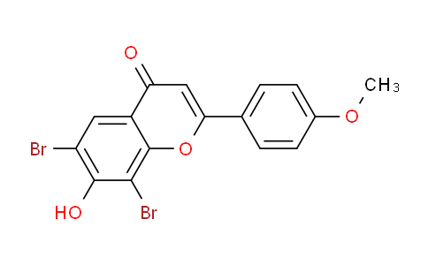 CAS No. 38493-30-0, 6,8-Dibromo-7-hydroxy-2-(4-methoxyphenyl)-4H-chromen-4-one