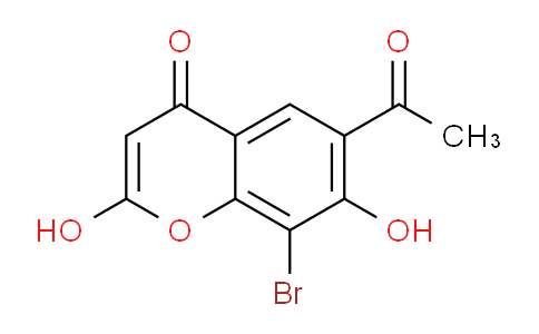 CAS No. 184776-56-5, 6-Acetyl-8-bromo-2,7-dihydroxy-4H-chromen-4-one