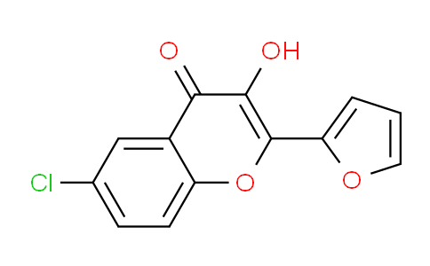 CAS No. 24933-96-8, 6-Chloro-2-(furan-2-yl)-3-hydroxy-4H-chromen-4-one