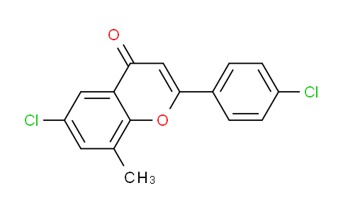 CAS No. 88953-03-1, 6-Chloro-2-(4-chlorophenyl)-8-methyl-4H-chromen-4-one