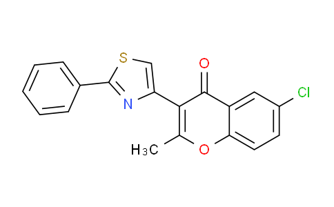 CAS No. 92675-30-4, 6-Chloro-2-methyl-3-(2-phenylthiazol-4-yl)-4H-chromen-4-one