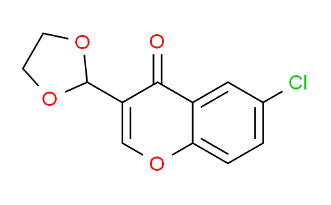CAS No. 88021-73-2, 6-Chloro-3-(1,3-dioxolan-2-yl)-4H-chromen-4-one