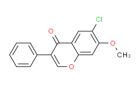 CAS No. 75989-82-1, 6-Chloro-7-methoxy-3-phenyl-4H-chromen-4-one