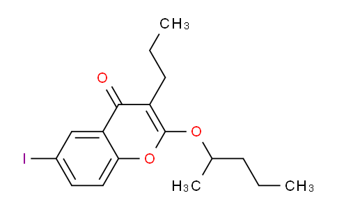CAS No. 849674-86-8, 6-Iodo-2-(pentan-2-yloxy)-3-propyl-4H-chromen-4-one