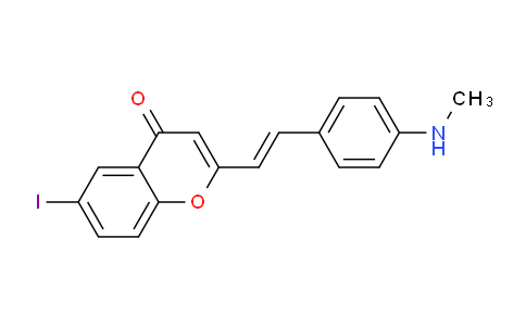 CAS No. 887647-05-4, 6-Iodo-2-(4-(methylamino)styryl)-4H-chromen-4-one