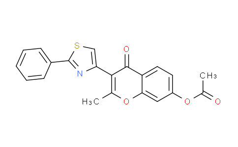 CAS No. 51625-86-6, 2-Methyl-4-oxo-3-(2-phenylthiazol-4-yl)-4H-chromen-7-yl acetate