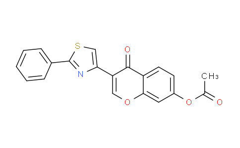 CAS No. 57390-81-5, 4-Oxo-3-(2-phenylthiazol-4-yl)-4H-chromen-7-yl acetate