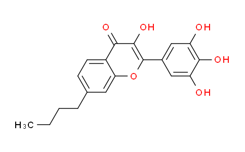CAS No. 649551-45-1, 7-Butyl-3-hydroxy-2-(3,4,5-trihydroxyphenyl)-4H-chromen-4-one