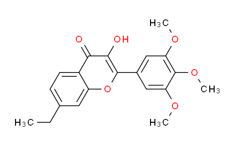 CAS No. 649551-68-8, 7-Ethyl-3-hydroxy-2-(3,4,5-trimethoxyphenyl)-4H-chromen-4-one