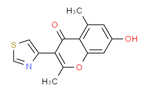 CAS No. 53452-87-2, 7-Hydroxy-2,5-dimethyl-3-(thiazol-4-yl)-4H-chromen-4-one