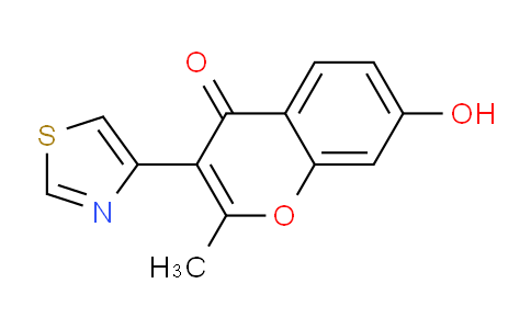CAS No. 51625-87-7, 7-Hydroxy-2-methyl-3-(thiazol-4-yl)-4H-chromen-4-one