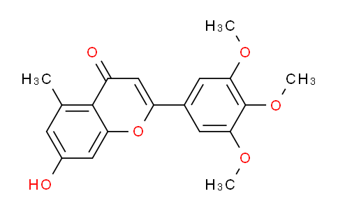 CAS No. 70460-33-2, 7-Hydroxy-5-methyl-2-(3,4,5-trimethoxyphenyl)-4H-chromen-4-one