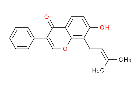 CAS No. 37118-93-7, 7-Hydroxy-8-(3-methylbut-2-en-1-yl)-3-phenyl-4H-chromen-4-one