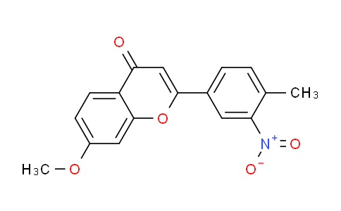 CAS No. 921942-51-0, 7-Methoxy-2-(4-methyl-3-nitrophenyl)-4H-chromen-4-one