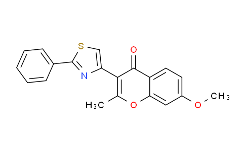 CAS No. 51625-95-7, 7-Methoxy-2-methyl-3-(2-phenylthiazol-4-yl)-4H-chromen-4-one