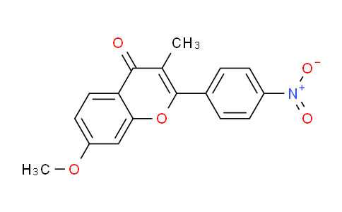 CAS No. 122260-03-1, 7-Methoxy-3-methyl-2-(4-nitrophenyl)-4H-chromen-4-one
