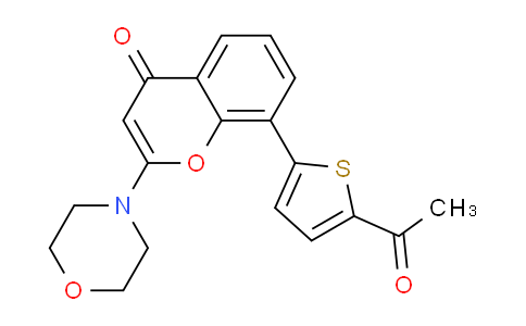 CAS No. 503468-91-5, 8-(5-Acetylthiophen-2-yl)-2-morpholino-4H-chromen-4-one