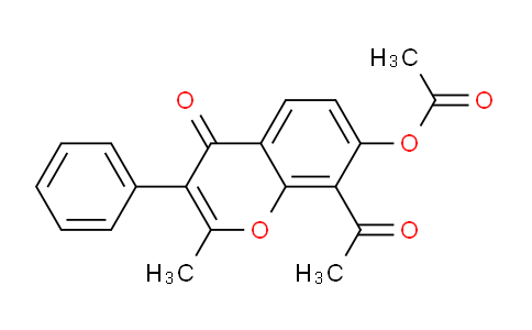 CAS No. 62820-29-5, 8-Acetyl-2-methyl-4-oxo-3-phenyl-4H-chromen-7-yl acetate