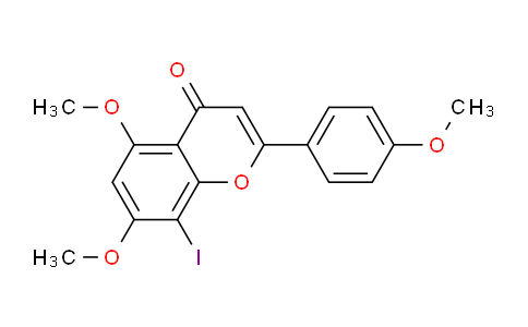 CAS No. 1165-94-2, 8-Iodo-5,7-dimethoxy-2-(4-methoxyphenyl)-4H-chromen-4-one