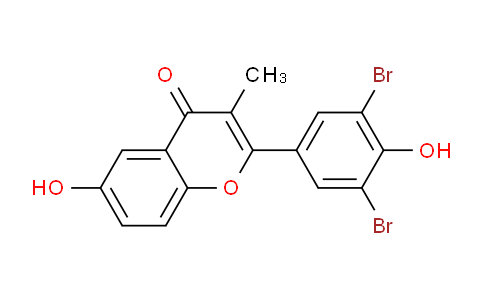 CAS No. 104567-72-8, 2-(3,5-Dibromo-4-hydroxyphenyl)-6-hydroxy-3-methyl-4H-chromen-4-one
