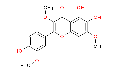 CAS No. 23370-16-3, 5,6-Dihydroxy-2-(4-hydroxy-3-methoxyphenyl)-3,7-dimethoxy-4H-chromen-4-one