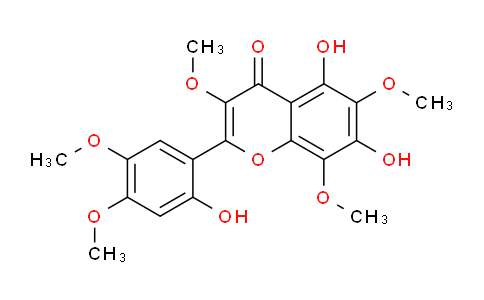 CAS No. 100363-94-8, 5,7-Dihydroxy-2-(2-hydroxy-4,5-dimethoxyphenyl)-3,6,8-trimethoxy-4H-chromen-4-one