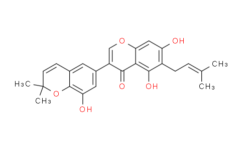 CAS No. 126716-35-6, 5,7,8'-Trihydroxy-2',2'-dimethyl-6-(3-methylbut-2-en-1-yl)-2'H,4H-[3,6'-bichromen]-4-one