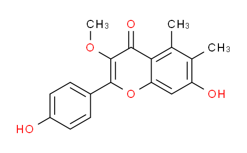 CAS No. 132020-55-4, 7-Hydroxy-2-(4-hydroxyphenyl)-3-methoxy-5,6-dimethyl-4H-chromen-4-one