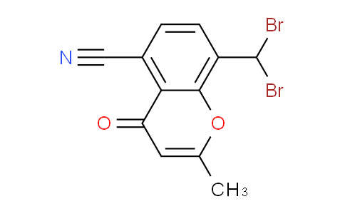 CAS No. 921609-28-1, 8-(Dibromomethyl)-2-methyl-4-oxo-4H-chromene-5-carbonitrile