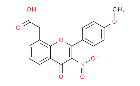 CAS No. 596108-65-5, 2-(2-(4-Methoxyphenyl)-3-nitro-4-oxo-4H-chromen-8-yl)acetic acid