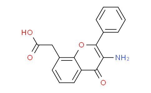 CAS No. 163977-85-3, 2-(3-Amino-4-oxo-2-phenyl-4H-chromen-8-yl)acetic acid