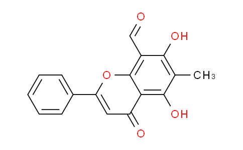 CAS No. 55743-12-9, 5,7-Dihydroxy-6-methyl-4-oxo-2-phenyl-4H-chromene-8-carbaldehyde
