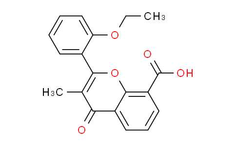 CAS No. 90101-95-4, 2-(2-Ethoxyphenyl)-3-methyl-4-oxo-4H-chromene-8-carboxylic acid