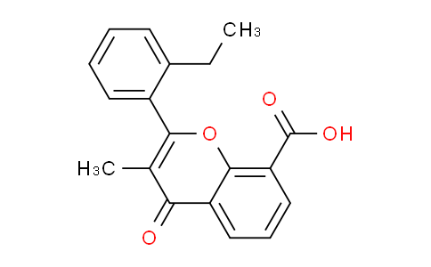CAS No. 90102-15-1, 2-(2-Ethylphenyl)-3-methyl-4-oxo-4H-chromene-8-carboxylic acid