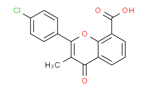 CAS No. 90101-84-1, 2-(4-Chlorophenyl)-3-methyl-4-oxo-4H-chromene-8-carboxylic acid