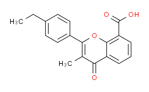 CAS No. 90102-22-0, 2-(4-Ethylphenyl)-3-methyl-4-oxo-4H-chromene-8-carboxylic acid