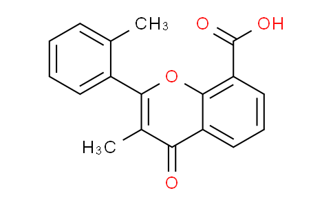 CAS No. 90102-12-8, 3-Methyl-4-oxo-2-(o-tolyl)-4H-chromene-8-carboxylic acid