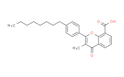 CAS No. 90102-40-2, 3-Methyl-2-(4-octylphenyl)-4-oxo-4H-chromene-8-carboxylic acid