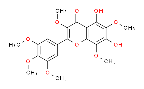 CAS No. 96887-18-2, 5,7-Dihydroxy-3,6,8-trimethoxy-2-(3,4,5-trimethoxyphenyl)-4H-chromen-4-one