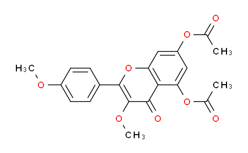CAS No. 6320-37-2, 3-Methoxy-2-(4-methoxyphenyl)-4-oxo-4H-chromene-5,7-diyl diacetate