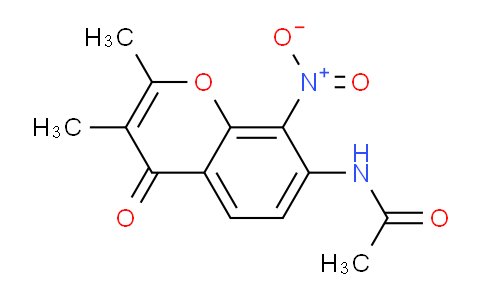 CAS No. 62100-83-8, N-(2,3-Dimethyl-8-nitro-4-oxo-4H-chromen-7-yl)acetamide